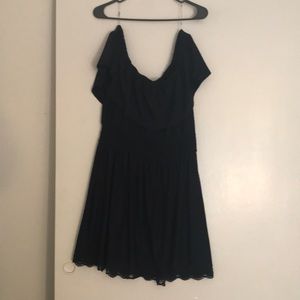 Navy eyelet dress